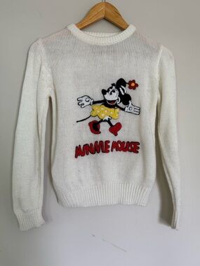 VTG Disney Character Fashions Girls Minnie Mouse Knit Acrylic Sweater Sz
9-10